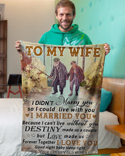 Load image into Gallery viewer, Fishing Destiny Made Us A Couple Grumpy Old Husband Gift For Wife Fleece Blanket
