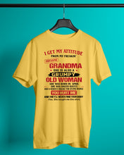 Load image into Gallery viewer, I Get My Attitude From My Freakin' Awesome Grandma Who Was Born In April Guys Tee
