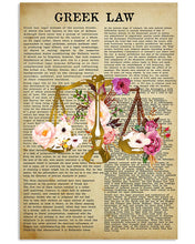 Load image into Gallery viewer, Greek Law Knowledge   Special Unique  Custom Design Vertical Poster
