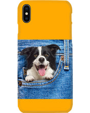 Load image into Gallery viewer, Border Collie In Denim Pocket Gift For Dog Lovers Phone case
