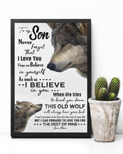 Load image into Gallery viewer, I Hope You Believe In Yourself Great Gift From Mom To Son Vertical Poster
