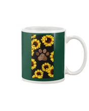 Load image into Gallery viewer, Dog Paw Sunflower  Special Custom Design For Dog Lovers Mug

