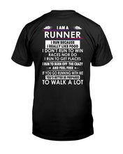 Load image into Gallery viewer, I Am A Runner I Run Because I Really Like Food Custom Design Guys Tee
