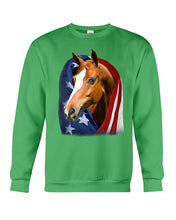 Load image into Gallery viewer, Horse Covered Into USA Flag Meaningful Gift For Men Sweatshirt
