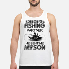 Load image into Gallery viewer, God Sent Me My Son As A Fishing Partner   Special Custom Design Unisex Tank Top
