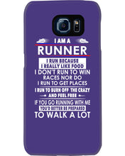 Load image into Gallery viewer, I Am A Runner I Run Because I Really Like Food Custom Design Phone case
