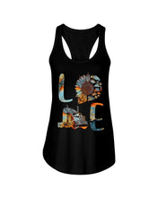 Load image into Gallery viewer, Love Trucker Simple Unique Custom Design For Personalized Job Gift Ladies Flowy Tank
