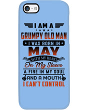 Load image into Gallery viewer, I'm A Grumpy Old Man I Was Born In May With My Heart Phone case
