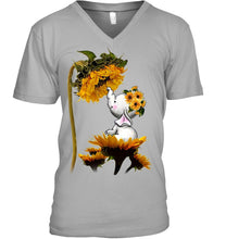Load image into Gallery viewer, Elephant Sunflower Special Custom Design For Cute Girls Guys V-Neck
