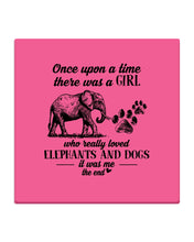 Load image into Gallery viewer, A Girl Really Loved Elephants And Dogs  Special Custom Design Coaster
