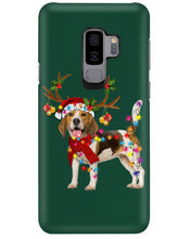 Load image into Gallery viewer, Beagle Gorgeous Reindeer Xmas Lights Gift For Dog Lovers Phone case

