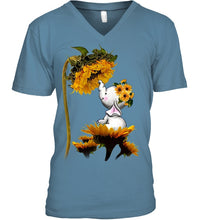 Load image into Gallery viewer, Elephant Sunflower Special Custom Design For Cute Girls Guys V-Neck

