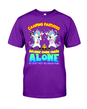 Load image into Gallery viewer, Camping Partners Because Going Crazy Alone Is Just Not As Much Fun Guys Tee
