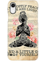 Load image into Gallery viewer, I'm Mostly Peace Love And Light Yoga Gift For Yoga Lovers Phone case
