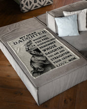 Load image into Gallery viewer, Dinosaur King Mom Gift For Daughter Remember Whose Daughter You Are Fleece Blanket
