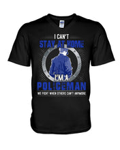 Load image into Gallery viewer, I Can't Stay At Home I'm A Policeman Unique Custom Design Guys V-Neck

