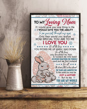 Load image into Gallery viewer, Daughter Gift For Mom With Meaningful Words You Are My World Vertical Poster
