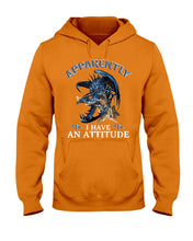 Load image into Gallery viewer, Apparently I Have An Attitude Blue Dragon Hoodie

