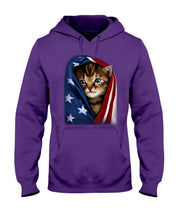 Load image into Gallery viewer, Lovely Tote Bag Cat In American Flag Gift For Cat Lovers Hoodie
