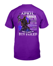 Load image into Gallery viewer, I Was Born In April My Scars Tell Me A Story Trending Guys Tee
