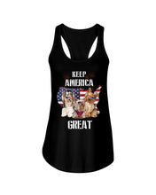 Load image into Gallery viewer, Keep America Great Yorkshire Terrier Gift For Dog Lovers Ladies Flowy Tank
