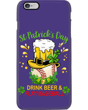 Load image into Gallery viewer, Baseball Drink Beer Day St Patrick's Day Gift For Baseball Lovers Phone case
