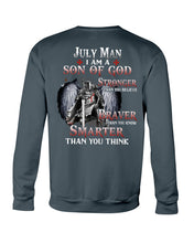 Load image into Gallery viewer, July Man Son Of God Birthday Meaningful Gift For Men Sweatshirt
