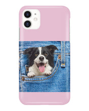Load image into Gallery viewer, Border Collie In Denim Pocket Gift For Dog Lovers Phone case

