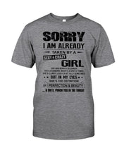 Load image into Gallery viewer, I'm Already Taken By A Sexy And Crazy Girl She Was Born In December Guys Tee
