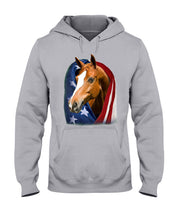 Load image into Gallery viewer, Horse Covered Into USA Flag Meaningful Gift For Men Hoodie
