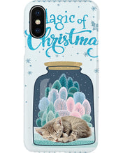 Load image into Gallery viewer, Cat In Bottle Magic Christmas Design Gift For Cat Lovers Phone case
