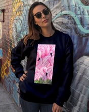 Load image into Gallery viewer, Beautiful Flamingo And Feather Gift For Flamingo Lovers Sweatshirt
