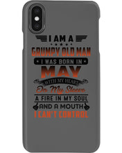 Load image into Gallery viewer, I'm A Grumpy Old Man I Was Born In May With My Heart Phone case
