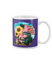 Load image into Gallery viewer, Black Phone Case With Pig Sunflower Gift For Pig Lovers Mug

