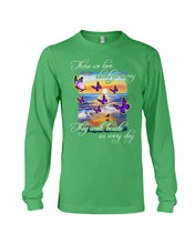 Load image into Gallery viewer, Butterfly Sunset On Beach Those We Love Don't Go Away Gift For Lover Unisex Long Sleeve
