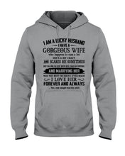 Load image into Gallery viewer, Lucky Husband Has A Gorgeous Wife Who Happens To Cuss A Lot Family Gift Hoodie

