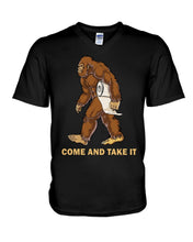 Load image into Gallery viewer, Bigfoot Come And Take It Simple Custom Design Guys V-Neck
