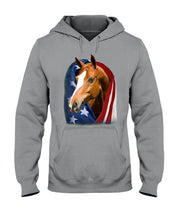 Load image into Gallery viewer, Horse Covered Into USA Flag Meaningful Gift For Men Hoodie
