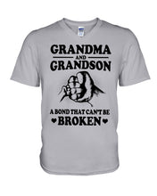 Load image into Gallery viewer, Grandma And Grandson A Bond That Can't Be Broken Custom Design Guys V-Neck
