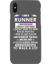 Load image into Gallery viewer, I Am A Runner I Run Because I Really Like Food Custom Design Phone case
