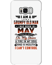 Load image into Gallery viewer, I'm A Grumpy Old Man I Was Born In May With My Heart Phone case
