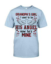Load image into Gallery viewer, Grandpa's Girl I Used To Be His Angel Gift For Men Guys Tee

