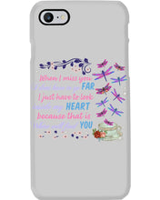 Load image into Gallery viewer, Butterflies When I Miss You I Just Have To Look Inside My Heart Gift For Lover Phone case
