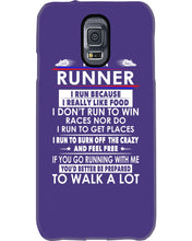Load image into Gallery viewer, I Am A Runner I Run Because I Really Like Food Custom Design Phone case
