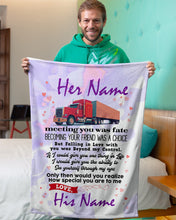 Load image into Gallery viewer, How Special You Are To Me Custom Name Gift For Trucker's Girlfriend Fleece Blanket
