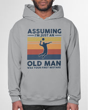 Load image into Gallery viewer, Assuming I'm Just An Old Man Who Loves Volleyball Trending For Sport Lovers Hoodie
