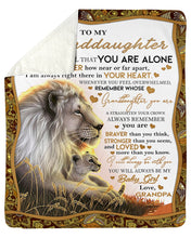 Load image into Gallery viewer, Lion You Are Braver Than You Believe Grandpa Gift For Granddaughter Sherpa Blanket
