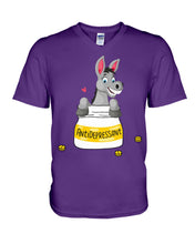Load image into Gallery viewer, Funny Donkey Anti Depressant Meaning Gift For Women Guys V-Neck
