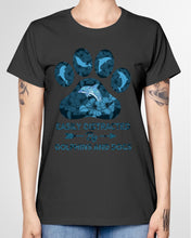Load image into Gallery viewer, Easily Distracted By Dolphins And Dogs Unique Custom Design Ladies Tee
