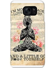 Load image into Gallery viewer, I'm Mostly Peace Love And Light Yoga Gift For Yoga Lovers Phone case
